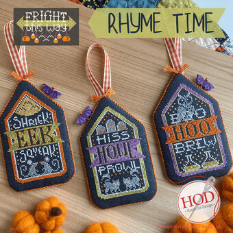 Hands On Design Rhyme Time HD-241 Halloween cross stitch ornament pattern