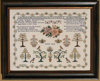 Queenstown Sampler Rosina Payne c 1834 cross stitch pattern