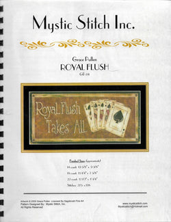 Mystic Stitch Royal Flush cross stitch pattern
