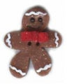 Stoney Creek Gingerbread Man W/Bowtie SB034 button