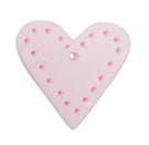 Stoney Creek Pink Stitched Heart Medium SB364PKM button