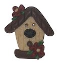 Stoney Creek Birdhouse w/ Red Flower SB401 button