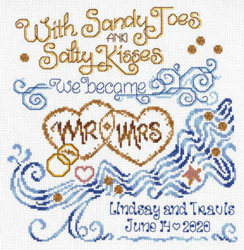 Imaginating Salty Kisses Wedding 3293 cross stitch pattern