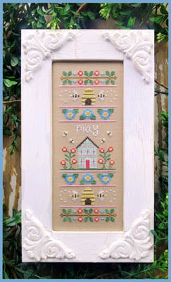 Country Cottage Needleworks Sampler of the Month - May cross stitch pattern