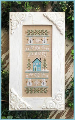 Country Cottage Needleworks Sampler of the Month January cross stitch pattern