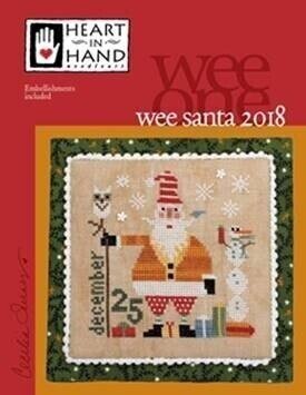 Heart in Hand Santa 2018 - Wee One christmas cross stitch pattern