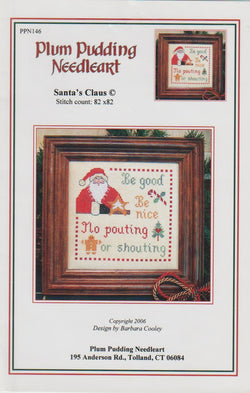 Plum Pudding Needleart Santa Claus PPN146 cross stitch pattern