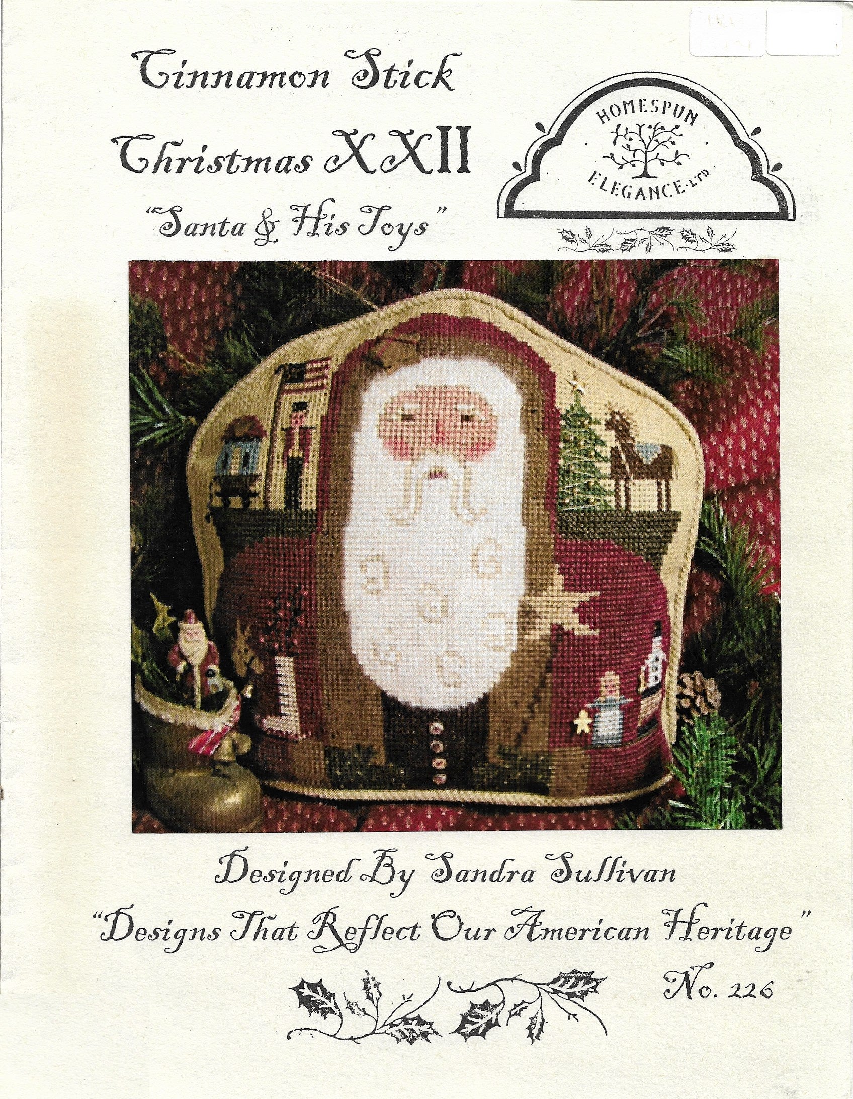 Homespun Elegance Santa & His Toys summer cross stitch pattern