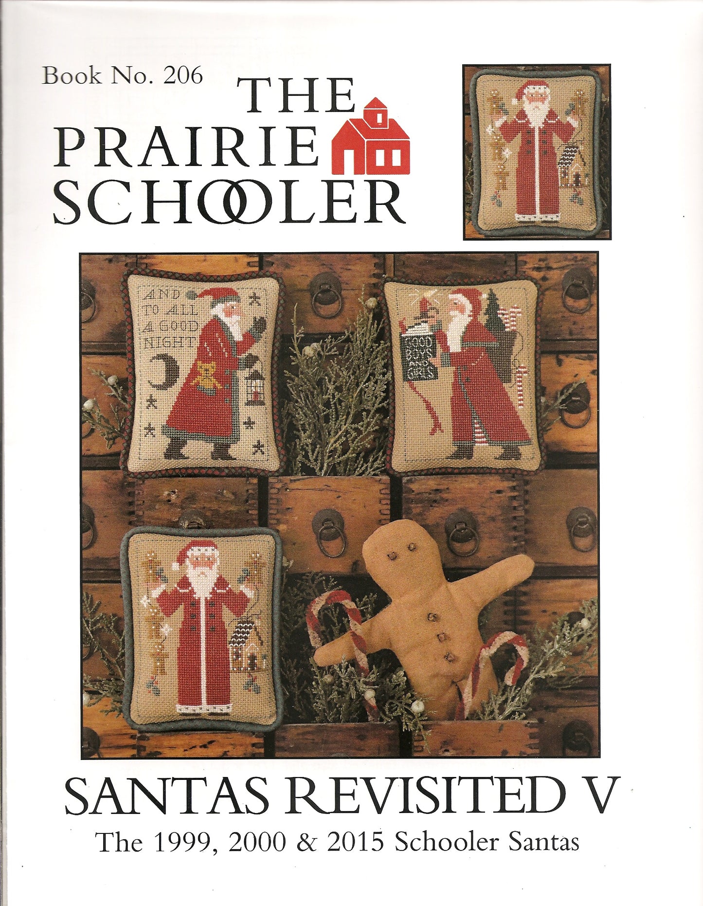 Prairie Schooler Santas revisited V 1999 2000 2015 Christmas cross stitch pattern