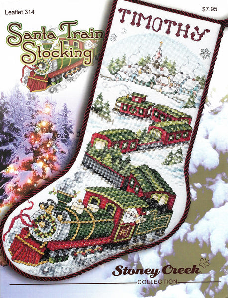 Stoney Creek Santa Train Stocking LFT314 cross stitch pattern
