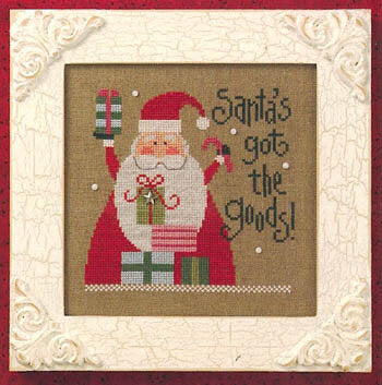 Lizzie Kate Santa's Got The Goods - Santa '08 S85 christmas cross stitch pattern