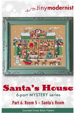Tiny Modernist Santa's House 6 - Room 5 - Santa's Room christmas cross stitch pattern
