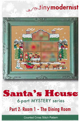 Tiny Modernist Santa's House Part Two - Room One - The Dining Room christmas cross stitch pattern