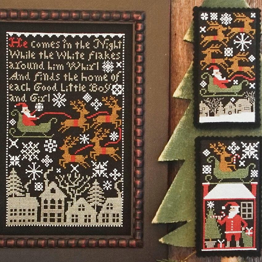 Prairie Schooler Santa's Night PS175 cross stitch pattern