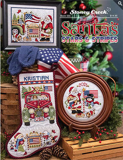 Stoney Creek Santa's Stars & Stripes BK535 christmas cross stitch pattern