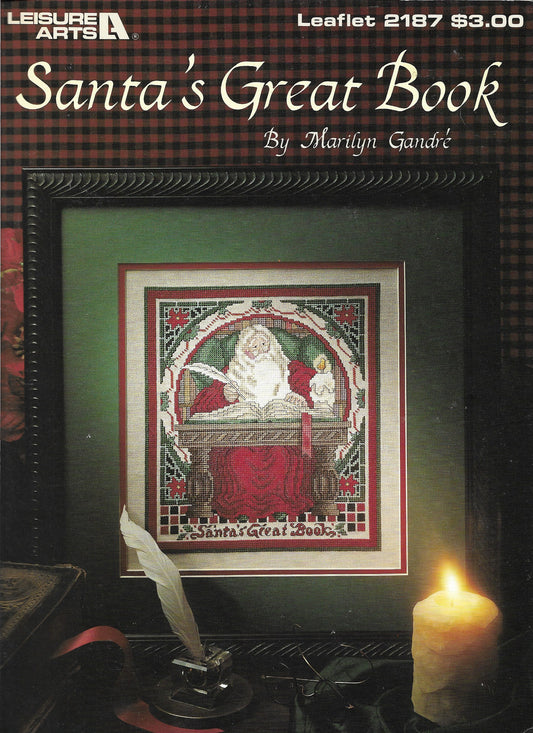 Leisure Arts Santa's Great Book Leaflet 2187 Cross Stitch patter