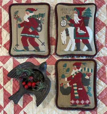 Prairie Schooler Santas Revisited X christmas cross stitch pattern