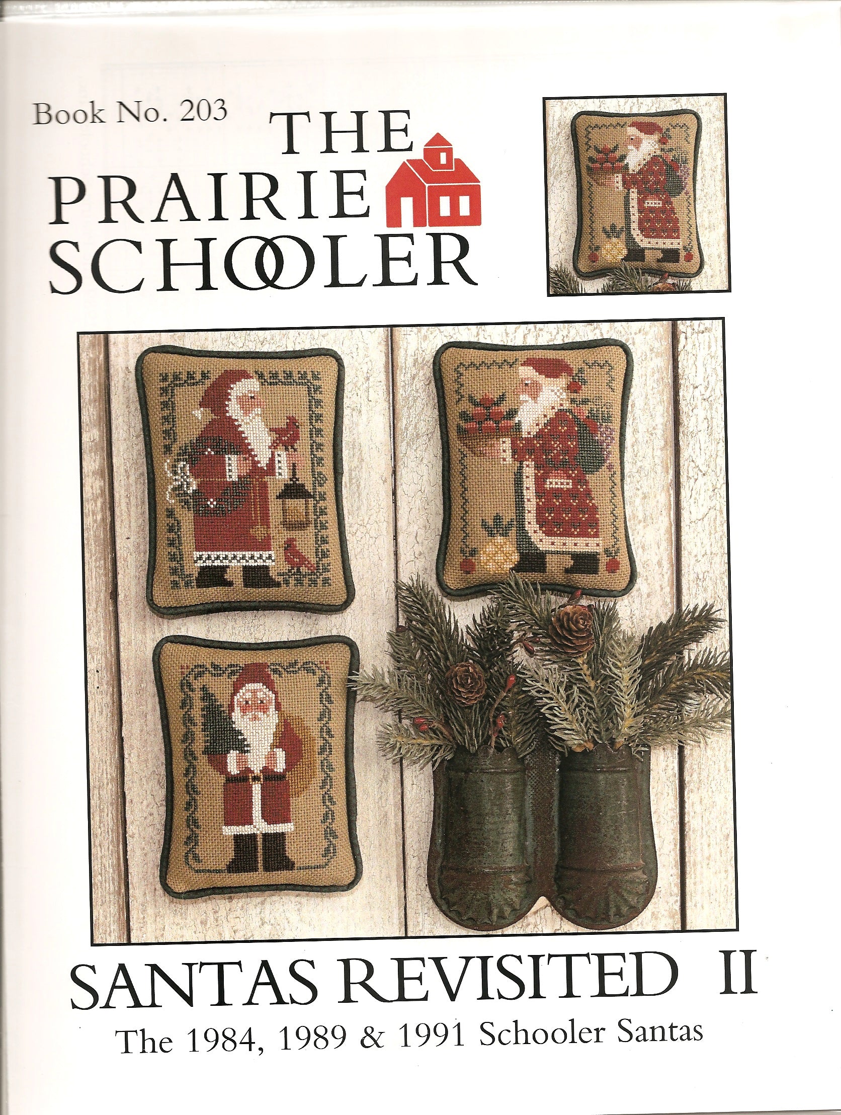 Prairie Schooler Santas revisited 1984 1989 1991 Christmas cross stitch pattern