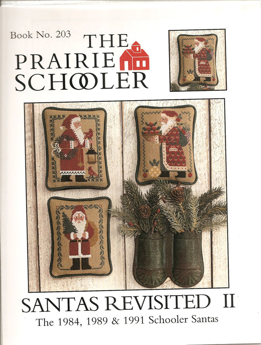 Prairie Schooler Santas revisited 1984 1989 1991 Christmas cross stitch pattern