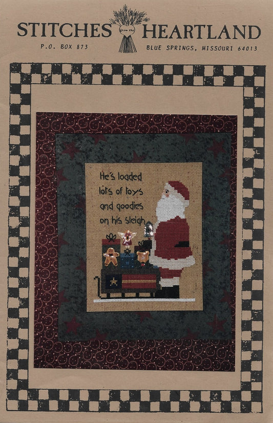 Stitches from the Heartland Santas Sleigh STS238 christmas cross stitch pattern