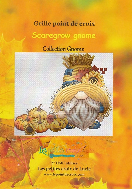 Les Petites de croix Scarecrow Gnome cross stitch pattern