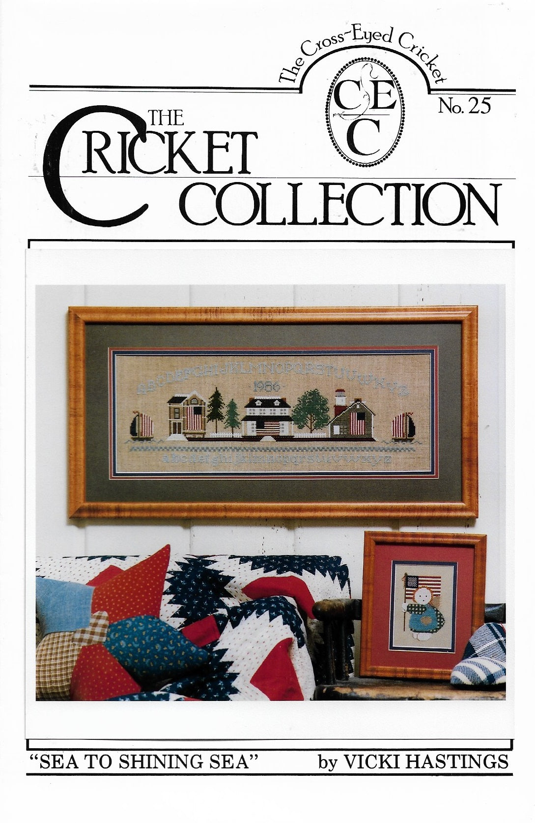 Cricket Collection Sea To Shining Sea CC25 Amish Patriotic cross stitch pattern