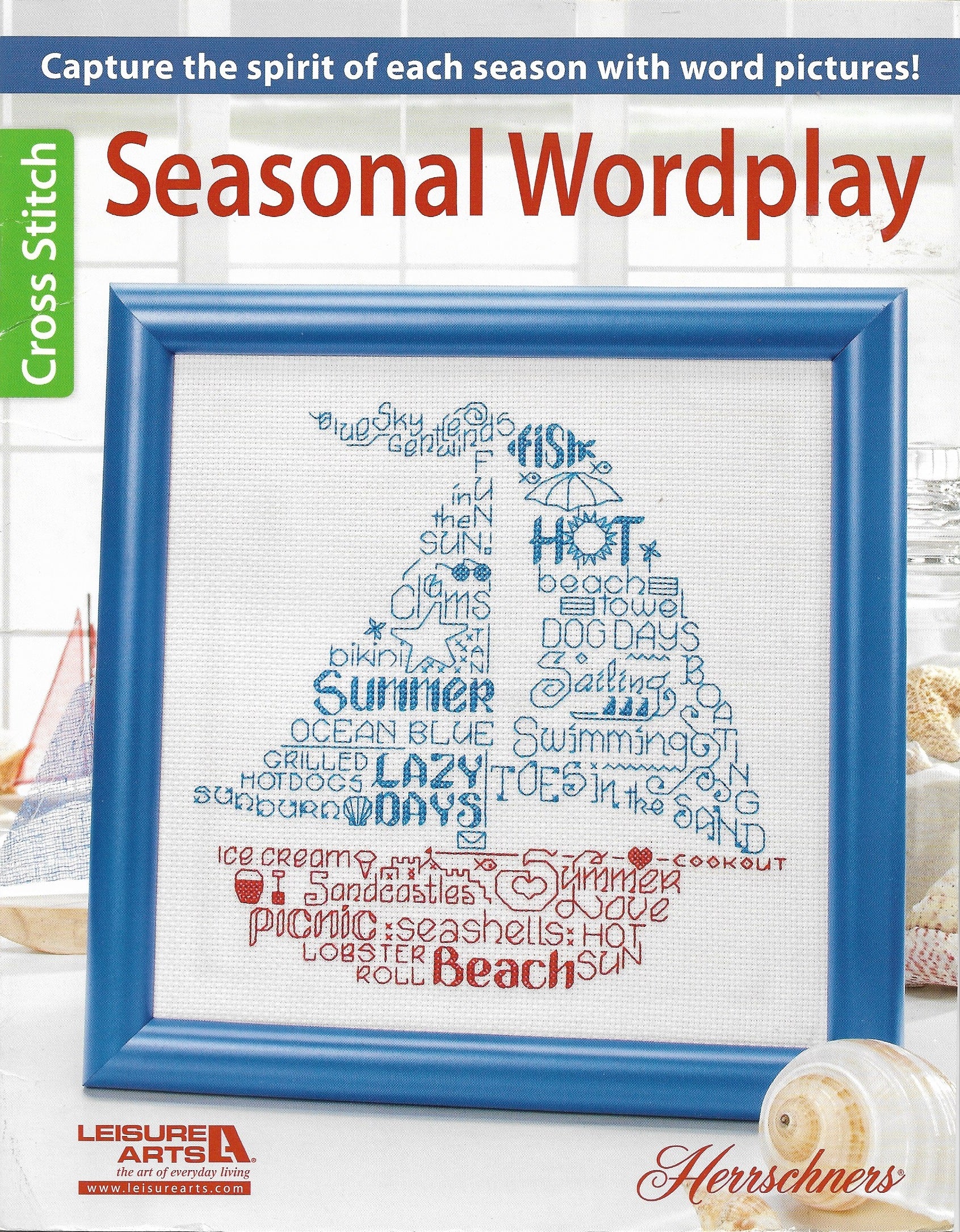 Leisure Arts Seasonal Wordplay 6281 cross stitch pattern