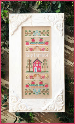 Country Cottage Needleworks September Sampler of the Month cross stitch pattern