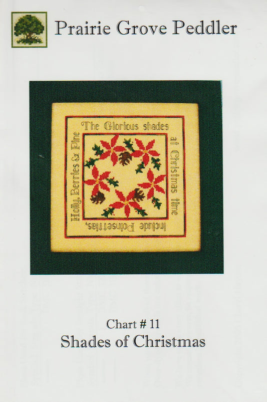 Prairie Grove Peddler Shades of Christmas cross stitch pattern