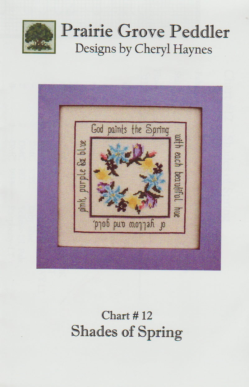 Prairie Grove Peddler Shades of Spring 12 cross stitch pattern