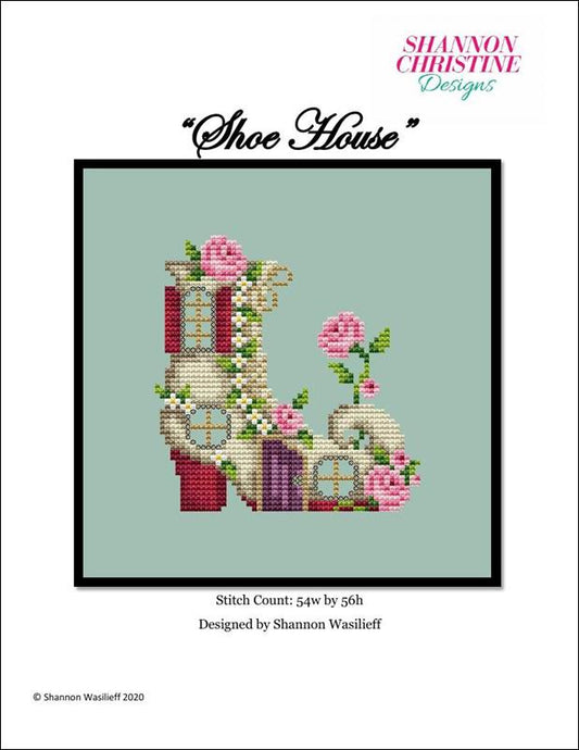 Shannon Christine Shoe House cross stitch pattern
