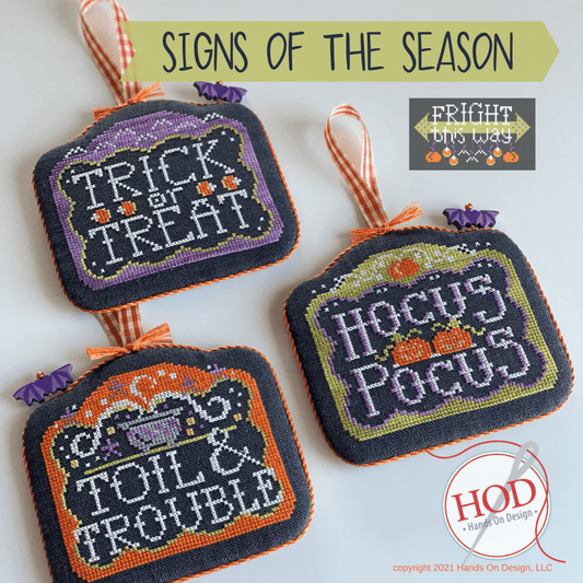 Hands On Design Signs of the Season HD-241 Halloween cross stitch pattern
