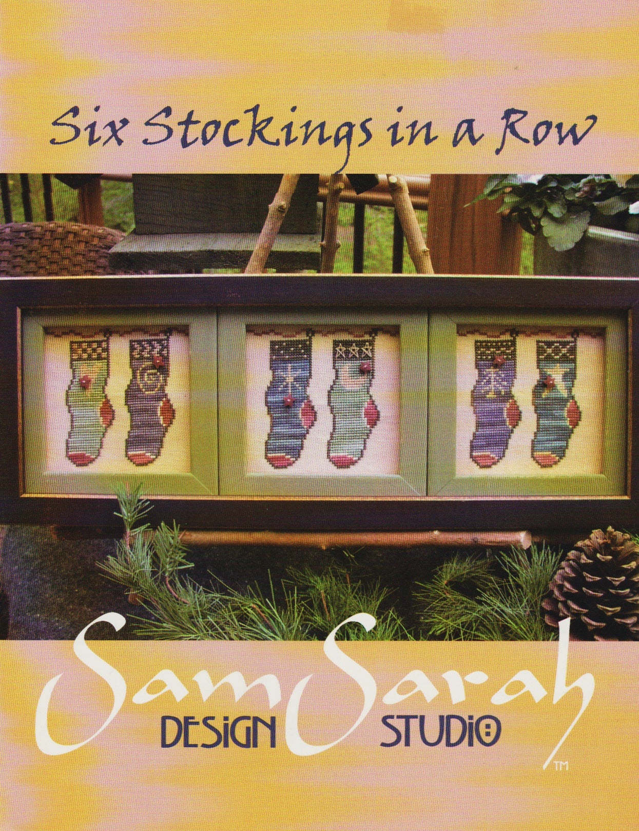 Sam Sarah Six Stockings in a Row christmas cross stitch pattern