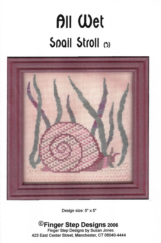 Finger Step Designs Snail Stroll All Wet 5 cross stitch pattern