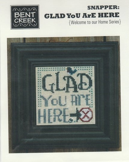 Bent Creek Snapper: Glad You Are Here cross stitch pattern