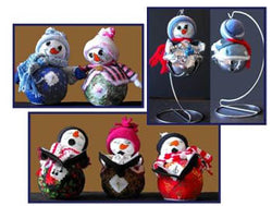 X's & Oh's Snow Balls & Snow Bells christmas ornament cross stitch pattern