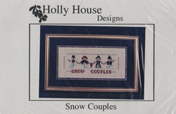 Holly House Snow Couples cross stitch pattern
