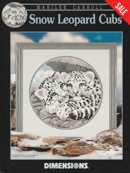 Dimensions Snow Leopard Cubs 345 cross stitch pattern