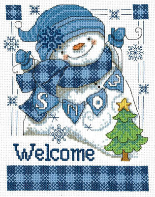 Imaginating Snow Welcome, 3297 Christmas cross stitch pattern