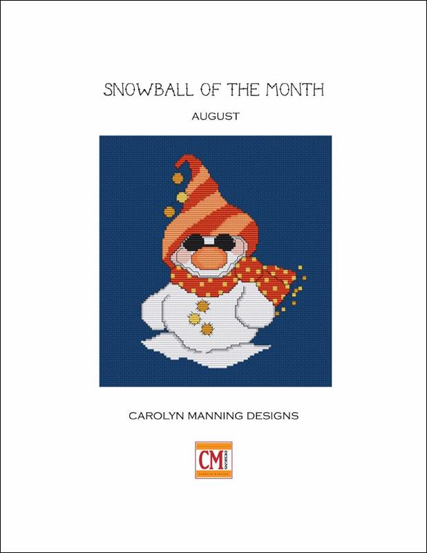 Carolyn Manning Snowball of the Month August cross stitch pattern