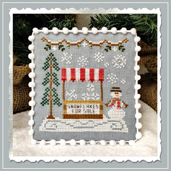 Country Cottage Needleworks Snowflake Stand - Snow Village 3 christmas cross stitch pattern