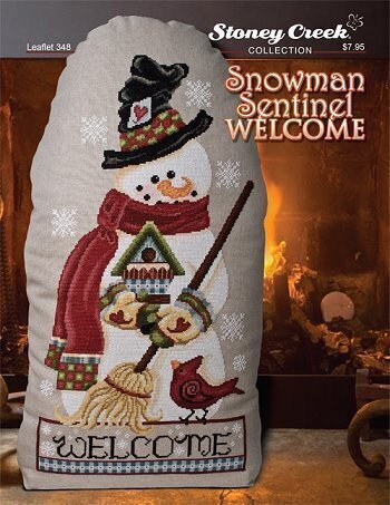 Stoney Creek Snowman Sentinel Welcome, LFT348 cross stitch pattern