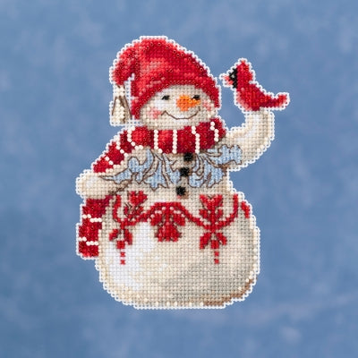 Mill Hill Snowman With Cardinal  JS20-1914 beaded christmas cross stitch kit