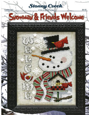 Stoney Creek Snowman & Friends Welcome LFT493 Christmas cross stitch pattern