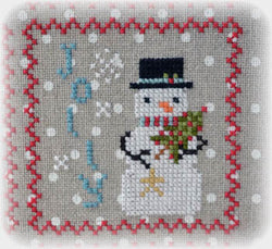 Annie Beez Folk ARt Snowy 9 Patch part 6 cross stitch pattern