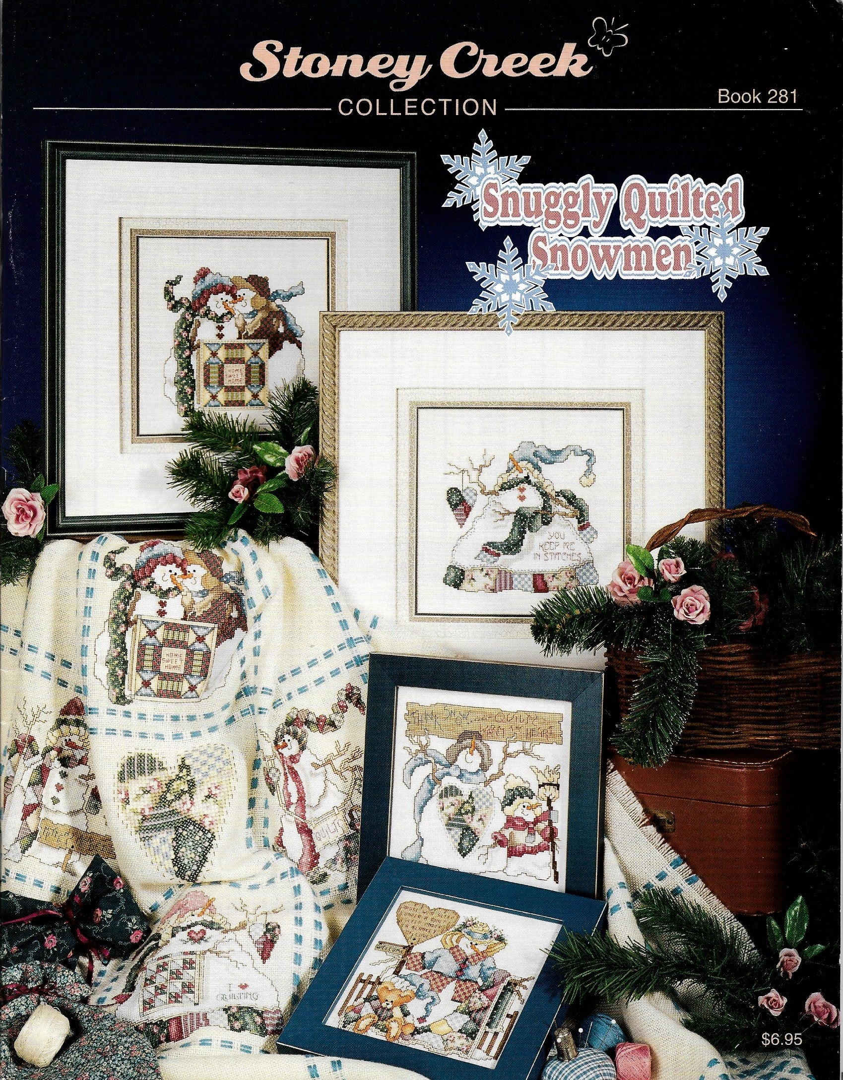 Stoney Creek Snuggly Quilted Snowmen BK281 christmas cross stitch pattern