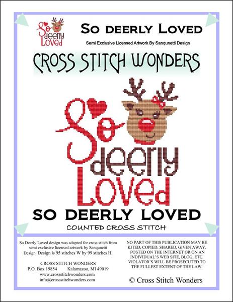 Cross Stitch Wonders Carolyn Manning So Deerly Loved Christmas Cross stitch pattern