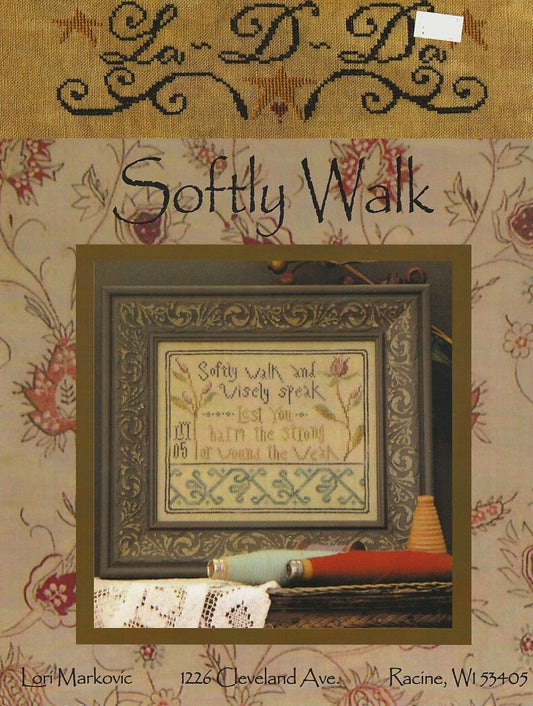 La-D-Da Softly Walk cross stitch pattern