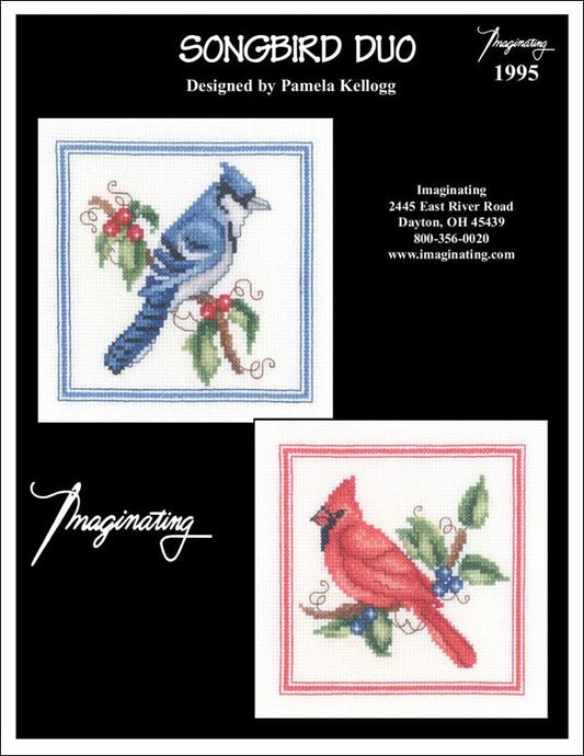 Imaginating Songbird Duo 1995 bird cross stitch pattern