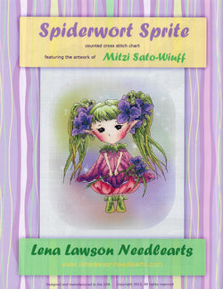 Lena Lawson Spiderwort Sprite cross stitch pattern